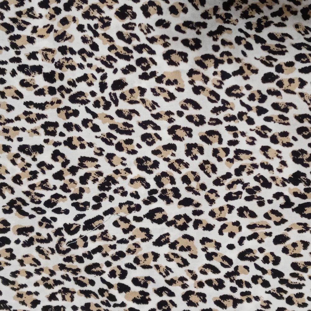🐆Talbots🐆 - Black/Tan Leopard Print Classic Cotton L/S Button Down - Picture 5 of 11